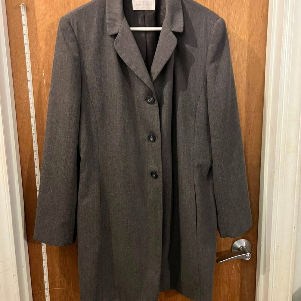 Size 16 - First Issue - Dark Gray Suit Jacket - Matching Size 16 Slacks (P474)